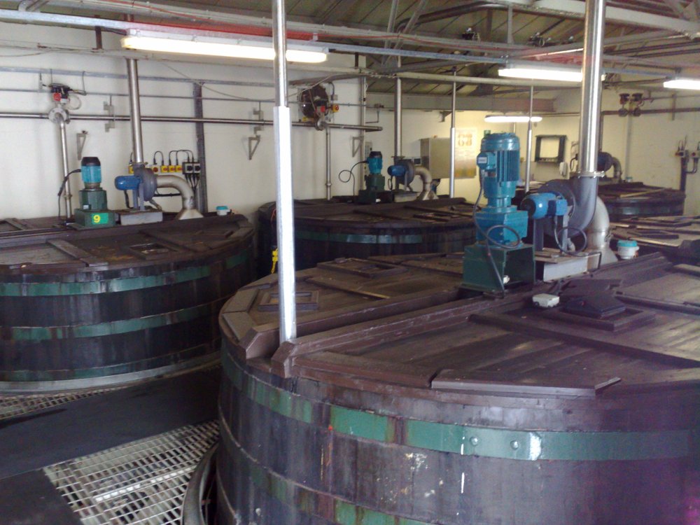 The mash tuns at Lagavulin.