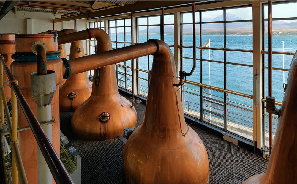 The stillhouse at Caol Ila. When you consider how spectacular the view is, it's a real shame that no pictures are allowed.