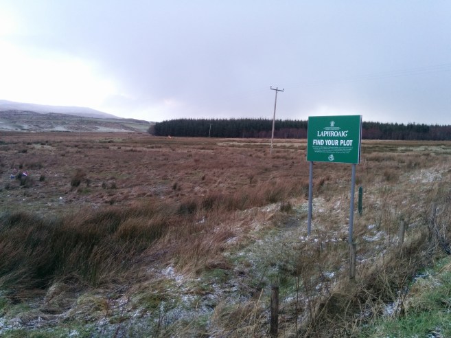 One of the plots of land which belongs to the Friends of Laphroaig program.