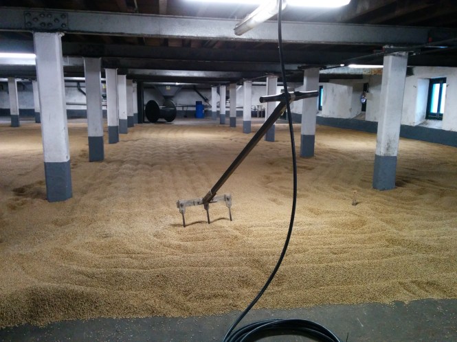 The maltings floor at Laphroaig.