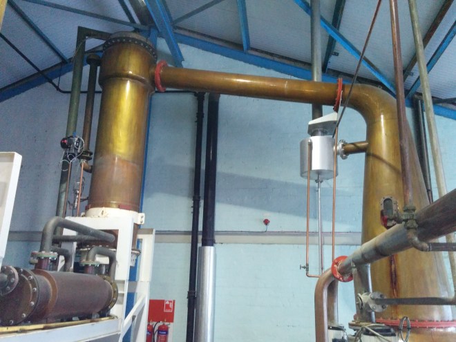 The ascending lyne arms of the stills at Laphroaig is critical in terms of imparting the robust flavour that the distillery requires.