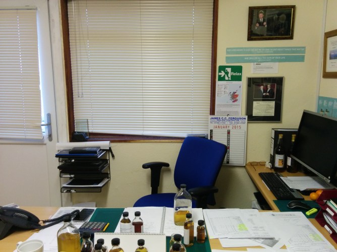 The desk of Mr Jim McEwan.
